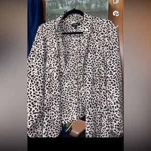 Cheetah print blazer.